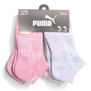 PUMA Women's Low Cut Socks 6 Pair Assorted Colors